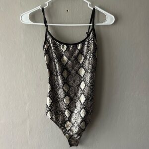 Free People Basique Bodysuit In Snake Combo Size XS